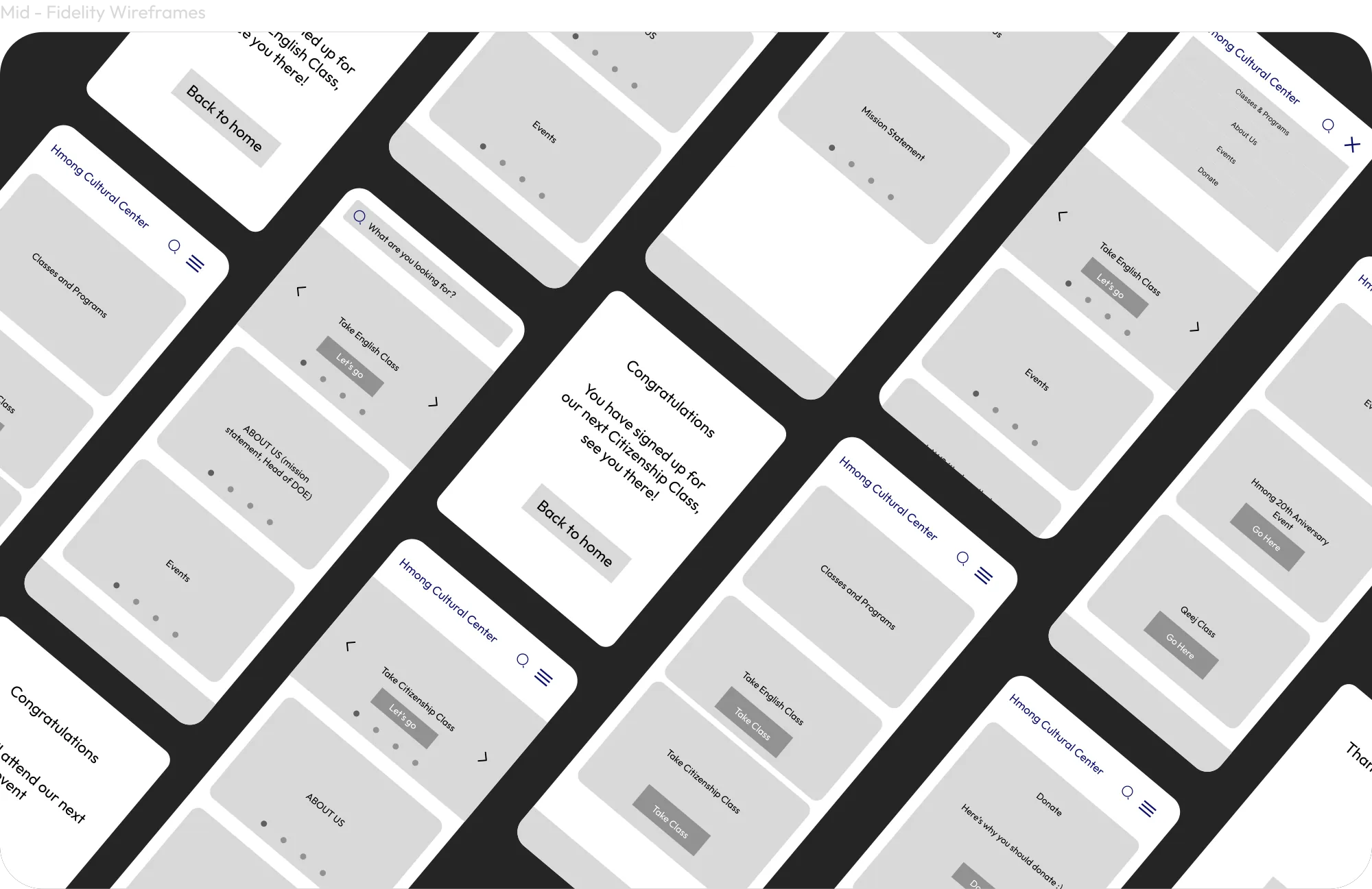 Mid-fidelity wireframes