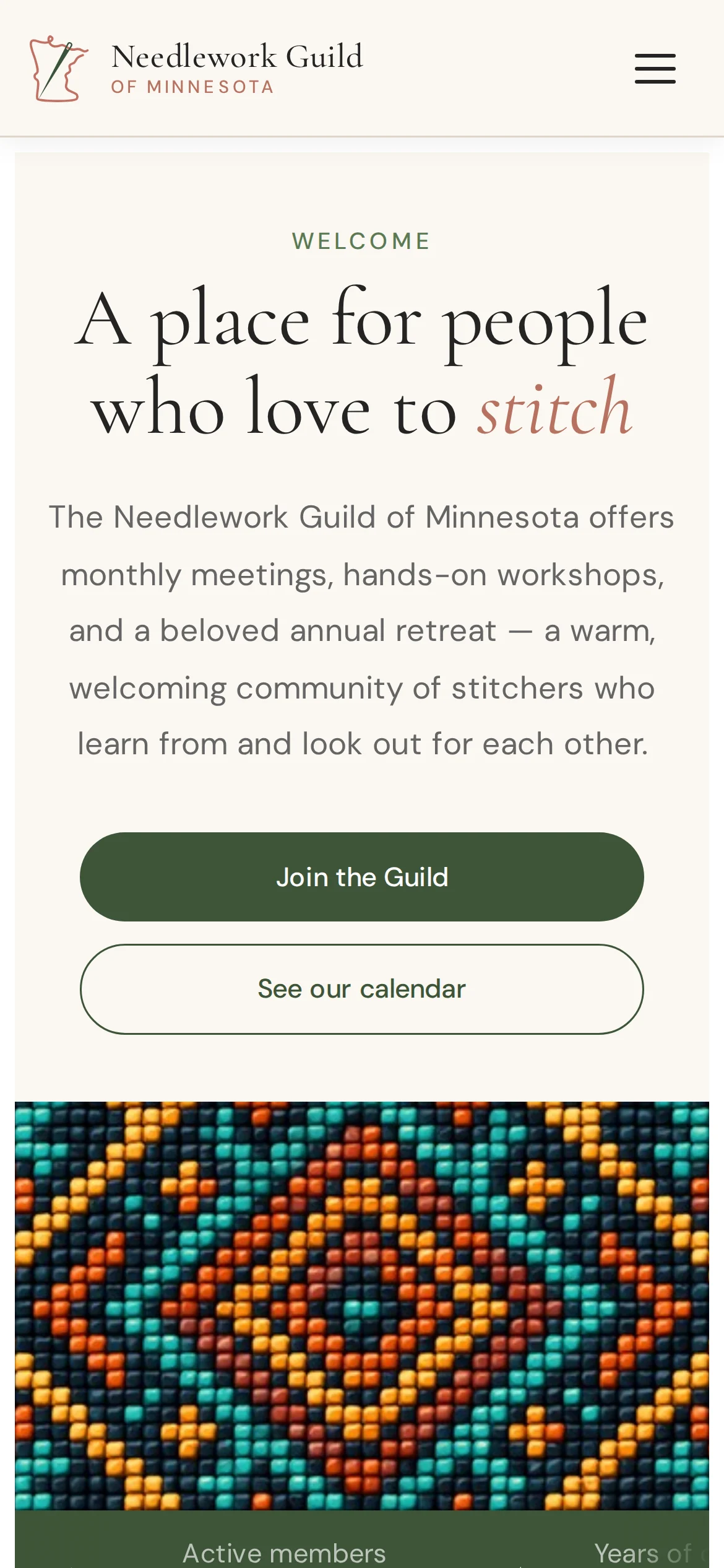 The new homepage on mobile